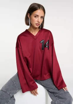 Sweaters|Truien>ALIX THE LABEL SWEATER Rood