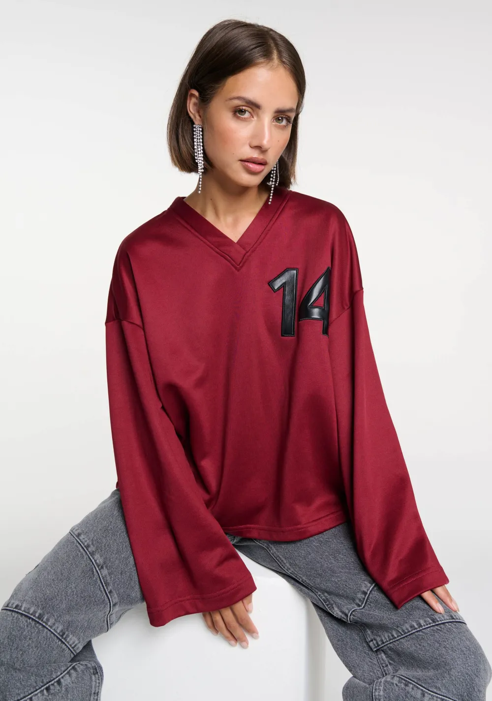 Sweaters|Truien>ALIX THE LABEL SWEATER Rood