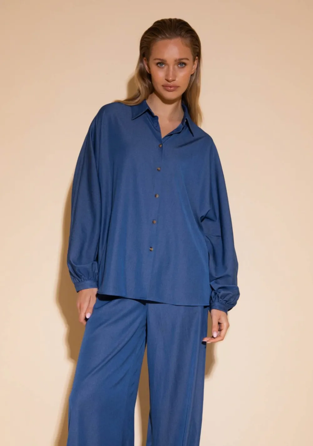 Pakken & Co-Ords|Blouses>AMAYA AMSTERDAM BLOUSE Blauw