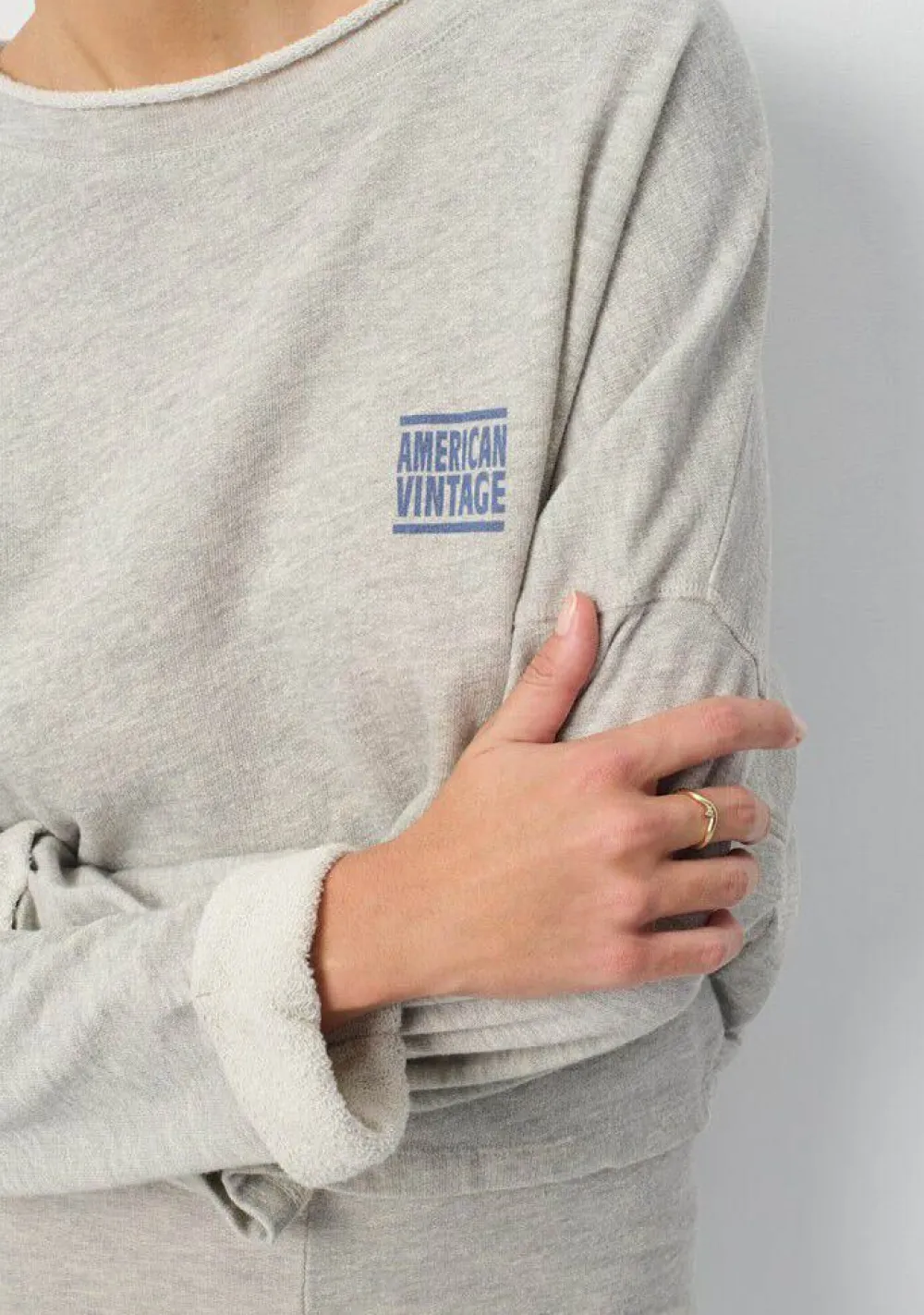 Sweaters|Truien>AMERICAN VINTAGE SWEATER Grijs