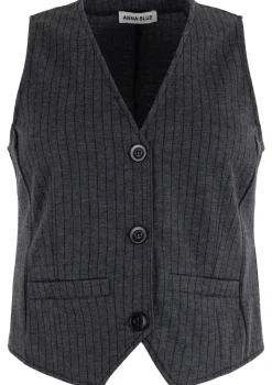 Gilets|Blazers & Jasjes>ANNA BLUE GILET Grijs