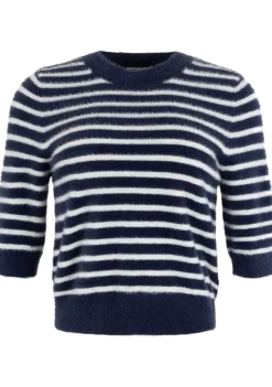 Truien>ANNA BLUE TRUI KORTE MOUW Blauw