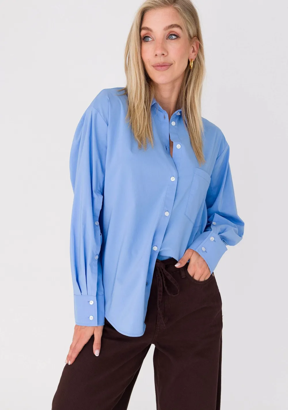 Blouses>ANNA VAN TOOR BLOUSE Blauw