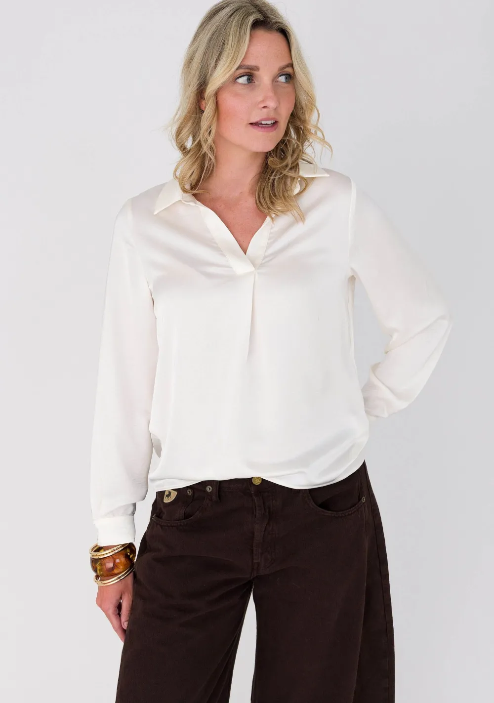 Blouses>ANNA VAN TOOR BLOUSE Off white