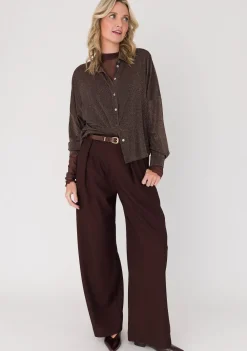 Blouses>ANNA VAN TOOR BLOUSE Bruin