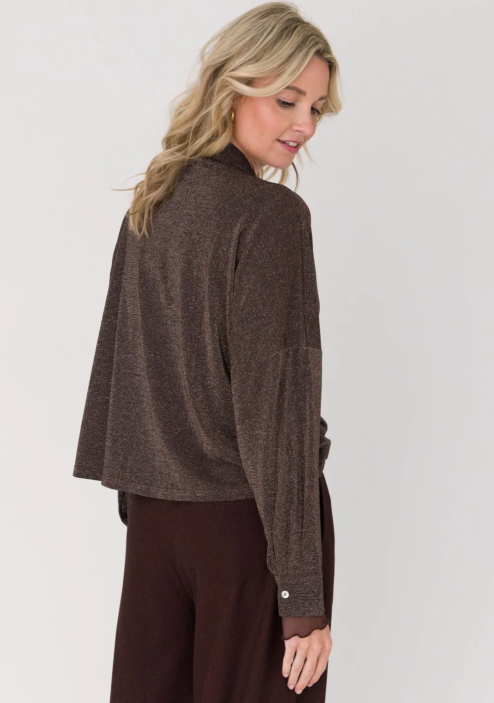 Blouses>ANNA VAN TOOR BLOUSE Bruin