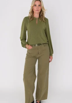 Blouses>ANNA VAN TOOR BLOUSE Groen