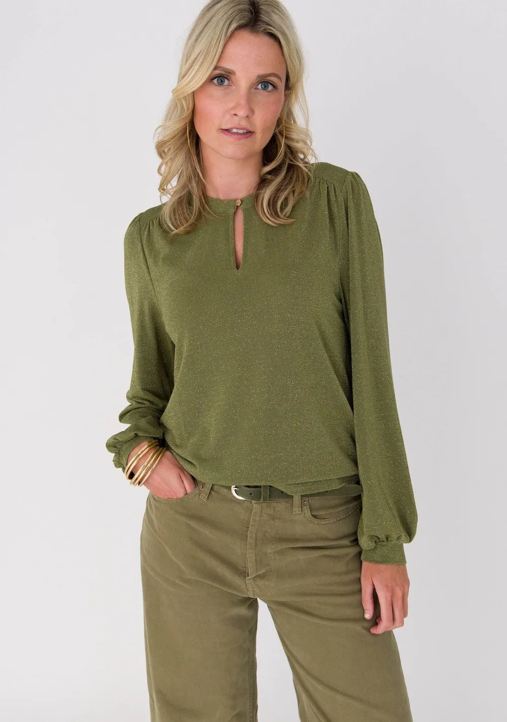 Blouses>ANNA VAN TOOR BLOUSE Groen