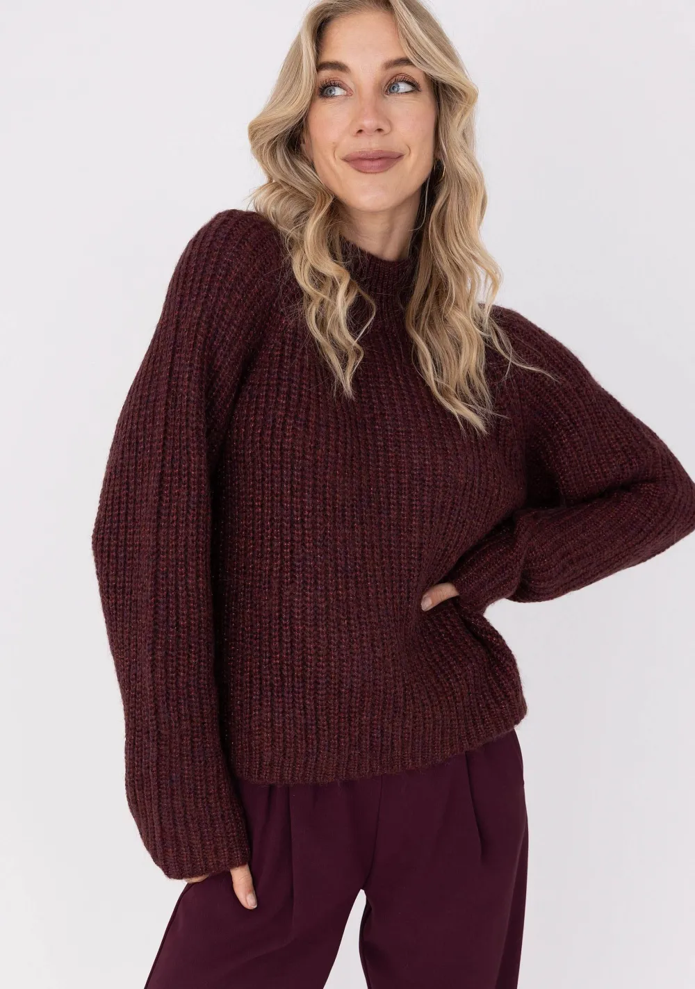 Truien>ANNA VAN TOOR TRUI Paars