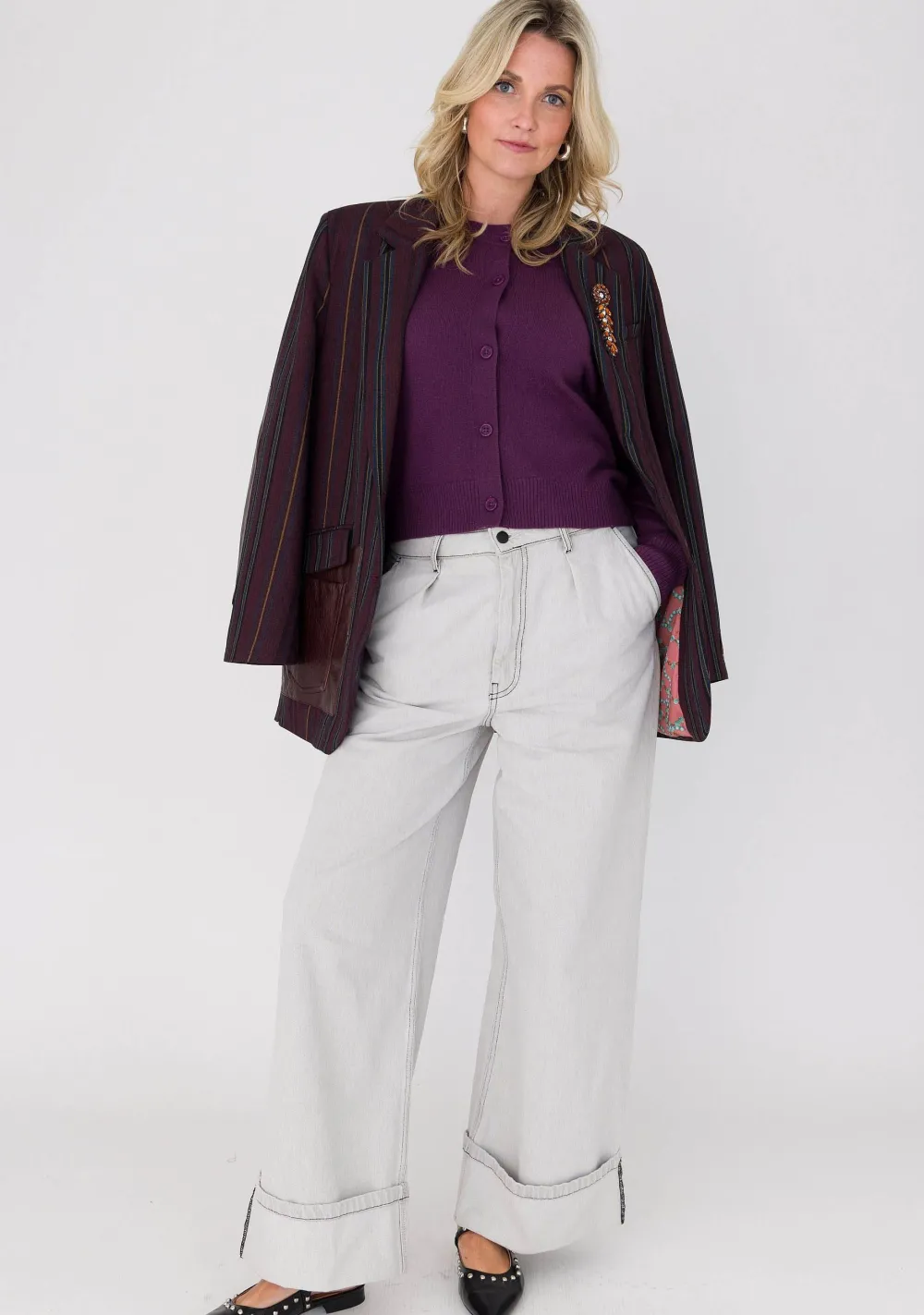 Vesten>ANNA VAN TOOR VEST Paars