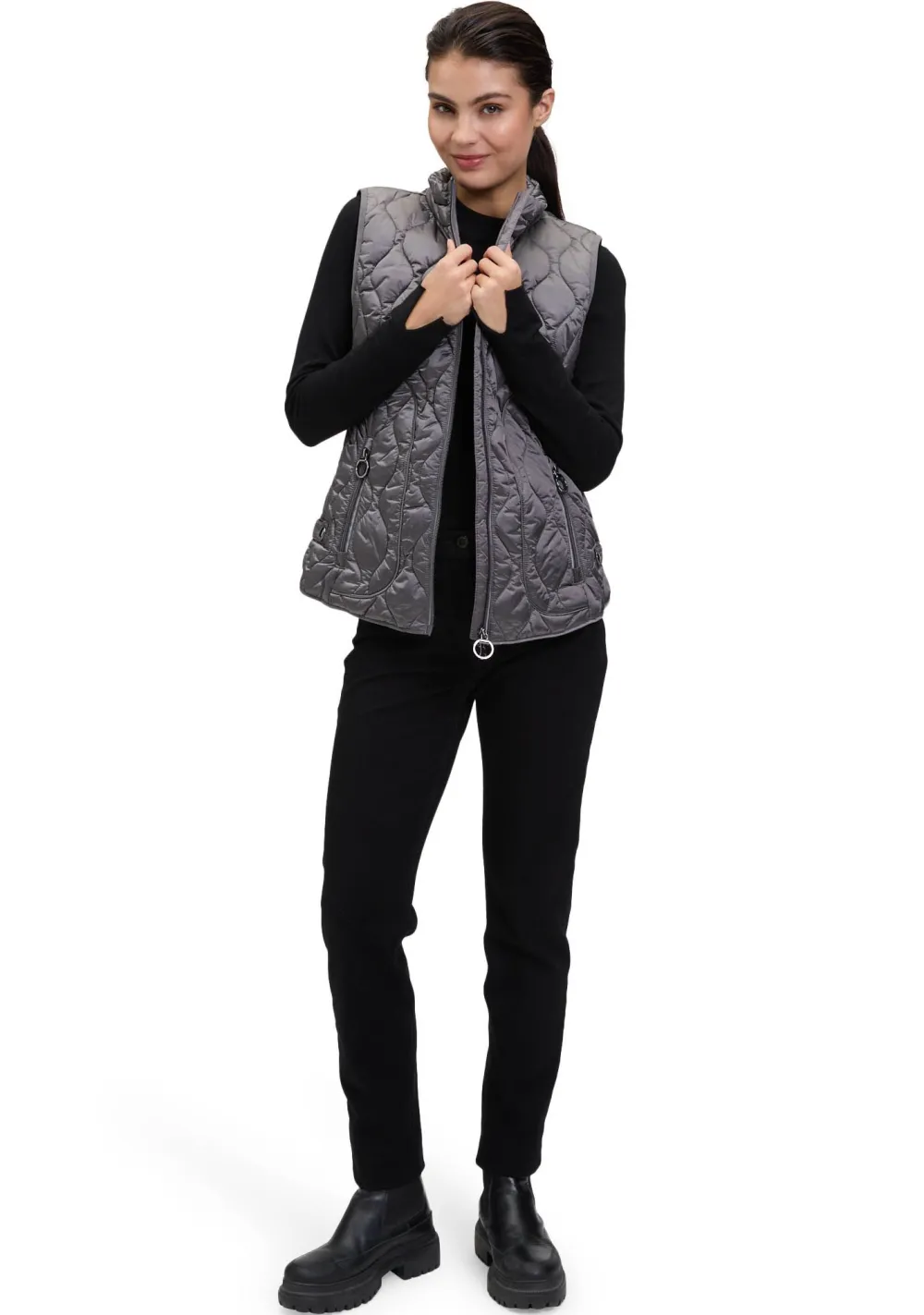 Jassen>BETTY BARCLAY BODYWARMER Grijs