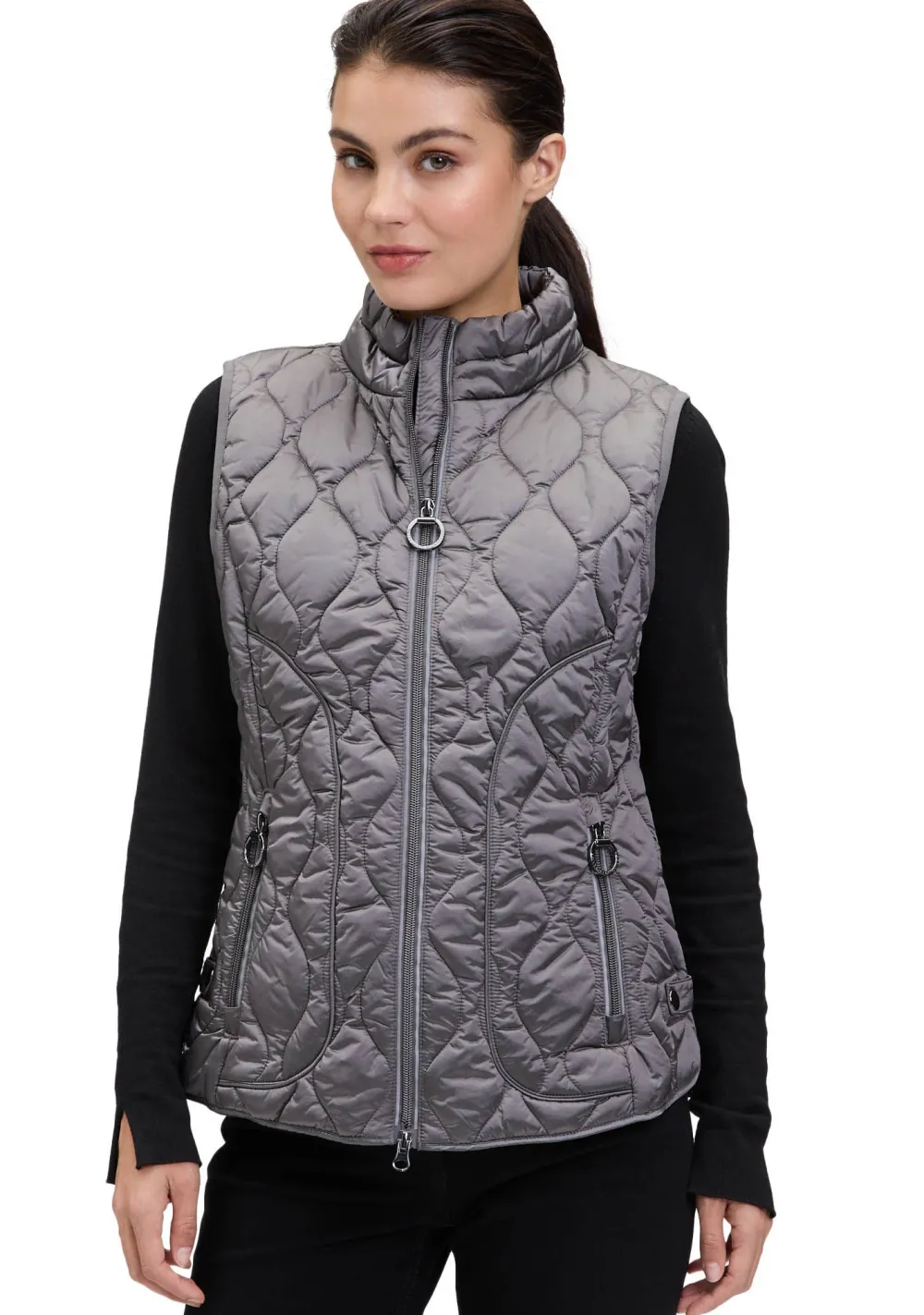 Jassen>BETTY BARCLAY BODYWARMER Grijs