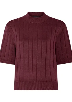 Truien>BRUUNS BAZAAR TRUI KORTE MOUW Rood