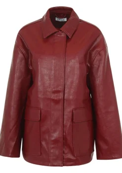 Jassen|Blazers & Jasjes>EDITED LEER/SUEDE JACK Rood