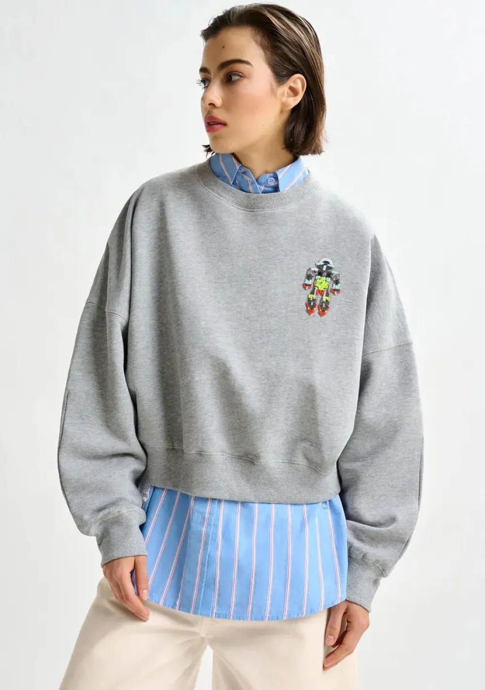 Truien|Sweaters>ESSENTIEL ANTWERP SWEATER Grijs