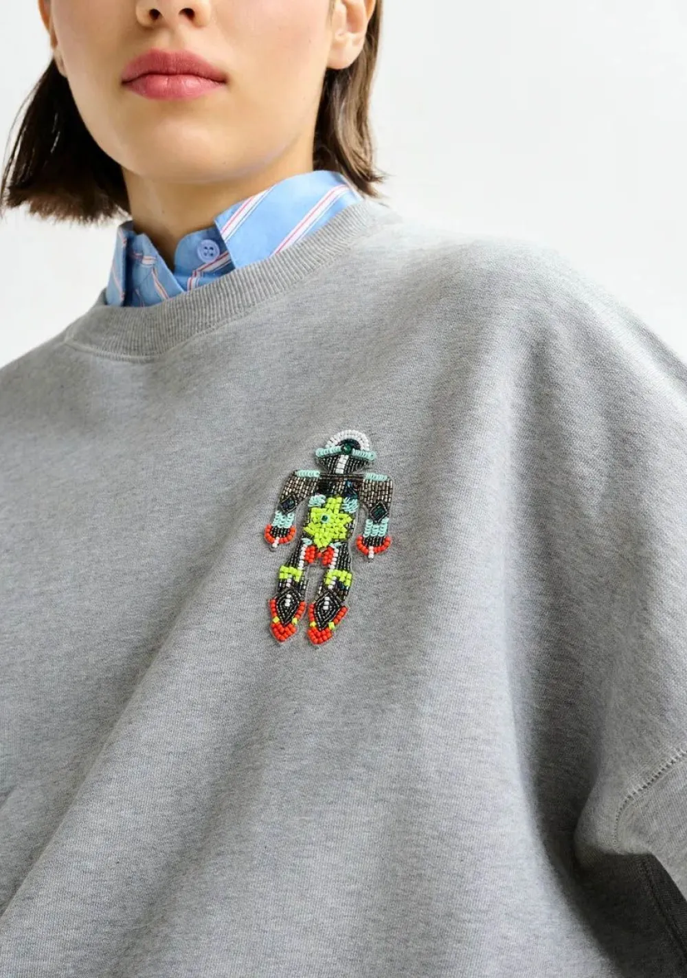 Truien|Sweaters>ESSENTIEL ANTWERP SWEATER Grijs