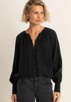 Blouses>EXPRESSO BLOUSE Zwart