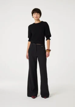 Truien>FABIENNE CHAPOT TRUI KORTE MOUW Zwart