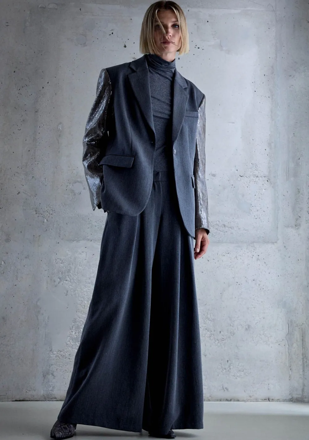 Blazers & Jasjes|Pakken & Co-Ords>FEMMES DU SUD BLAZER Grijs