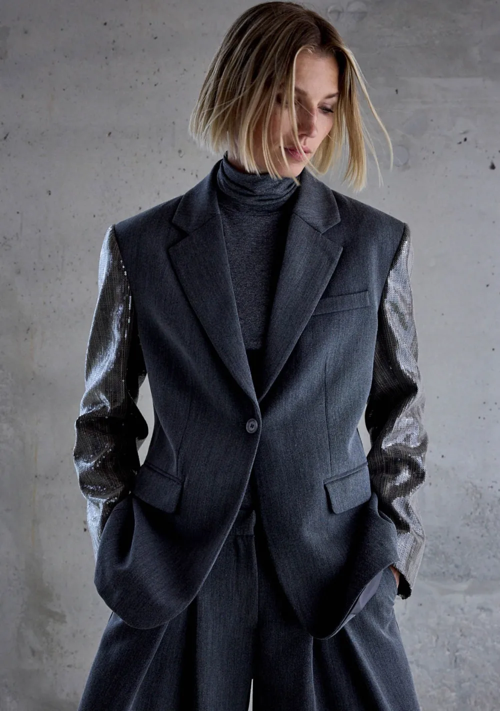 Blazers & Jasjes|Pakken & Co-Ords>FEMMES DU SUD BLAZER Grijs