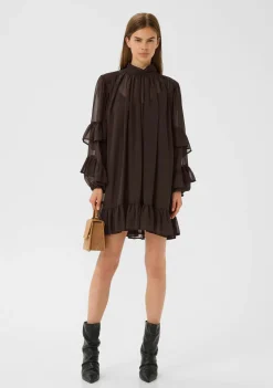 Jurken>GESTUZ JURK Bruin