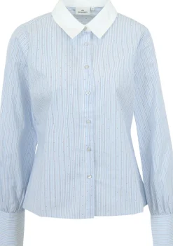 Blouses>H.V. POLO BLOUSE Blauw