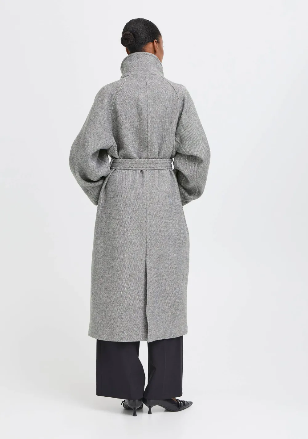 Jassen|Winterjassen>ICHI MANTEL Grijs