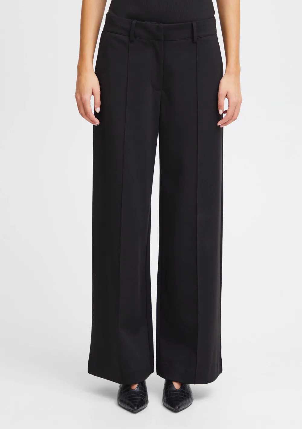 Broeken>ICHI PANTALON Zwart