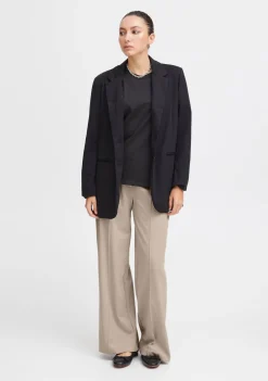 Broeken>ICHI PANTALON Beige