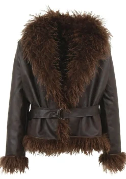 Jassen|Blazers & Jasjes>LAAGAM LEER/SUEDE JACK Bruin