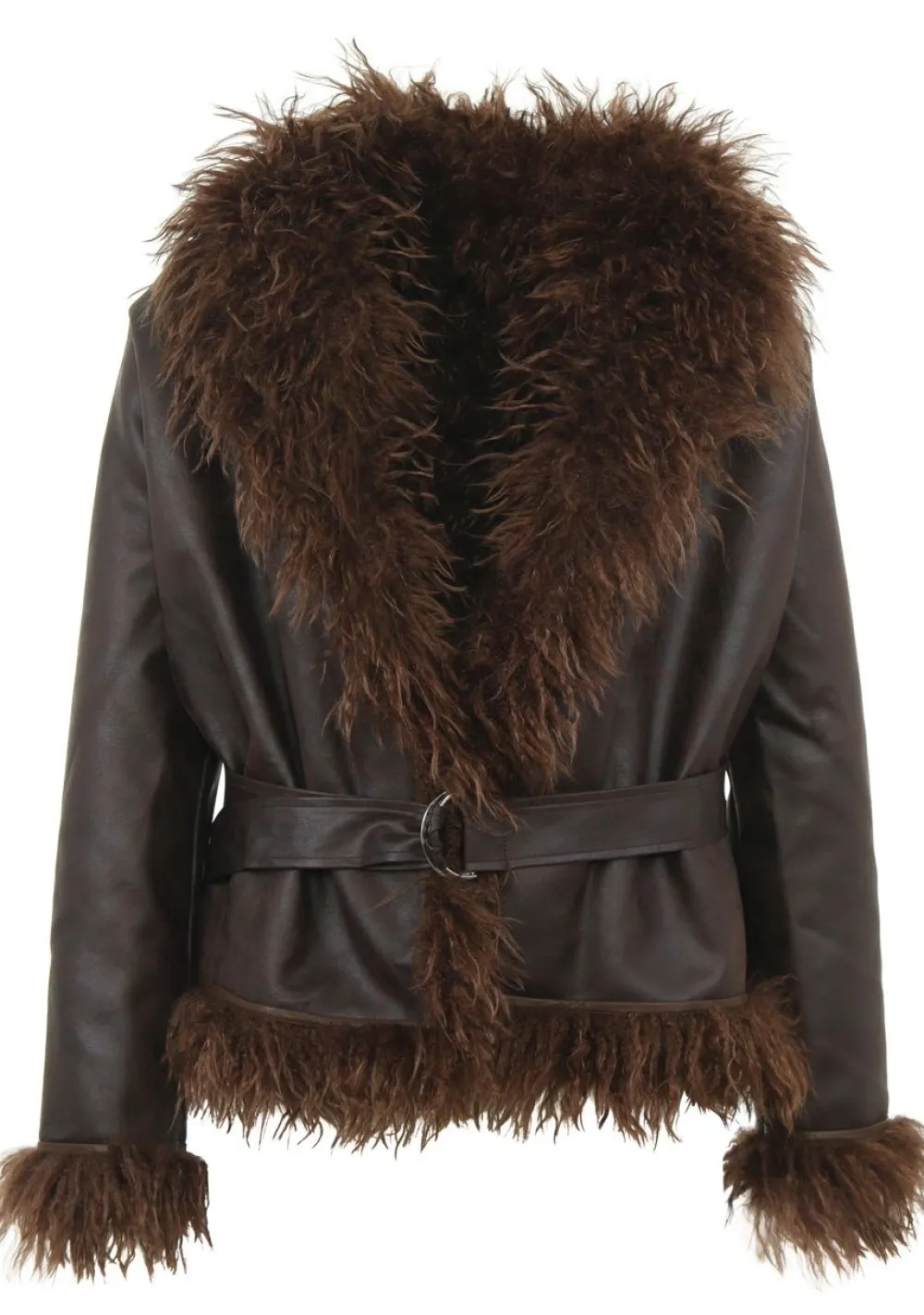 Jassen|Blazers & Jasjes>LAAGAM LEER/SUEDE JACK Bruin