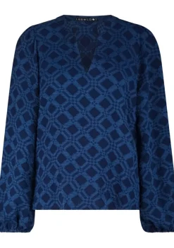 Blouses>LABEL DOT BLOUSE Blauw