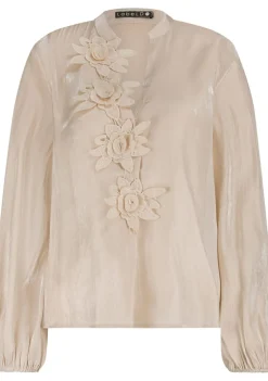 Blouses>LABEL DOT BLOUSE Beige