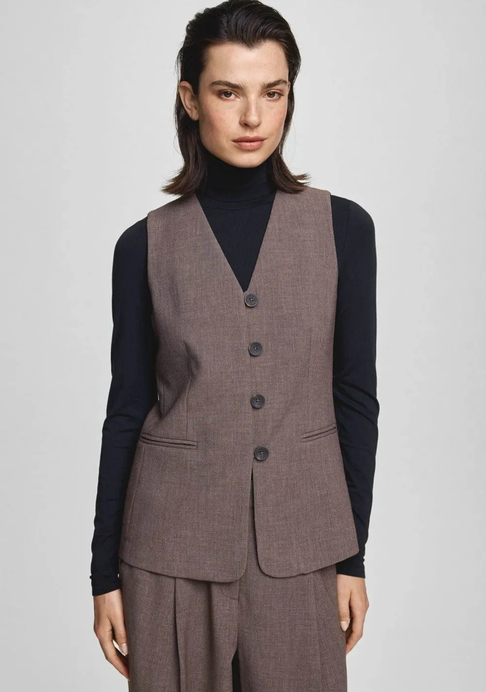 Gilets|Blazers & Jasjes>MSCH COPENHAGEN GILET Bruin