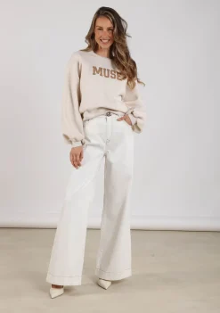 Sweaters|Truien>NUKUS SWEATER Beige