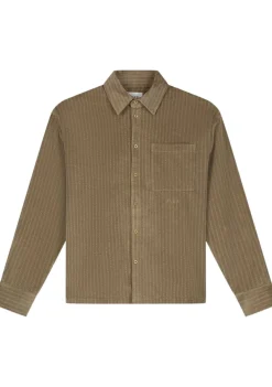 Overshirts>OLAF OVERSHIRT Bruin