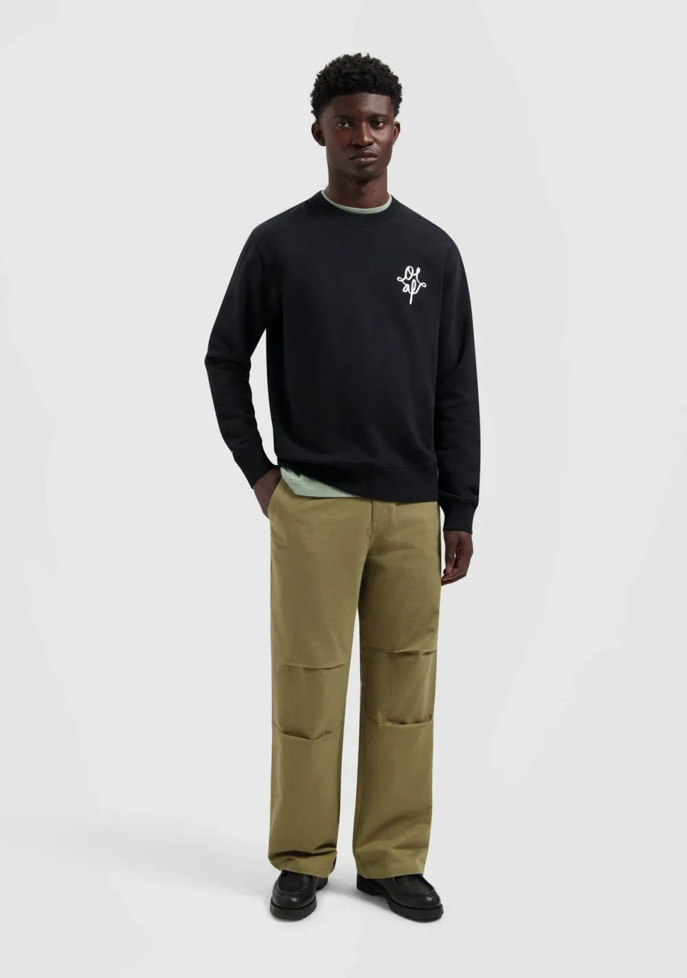 Truien>OLAF SWEATER Zwart