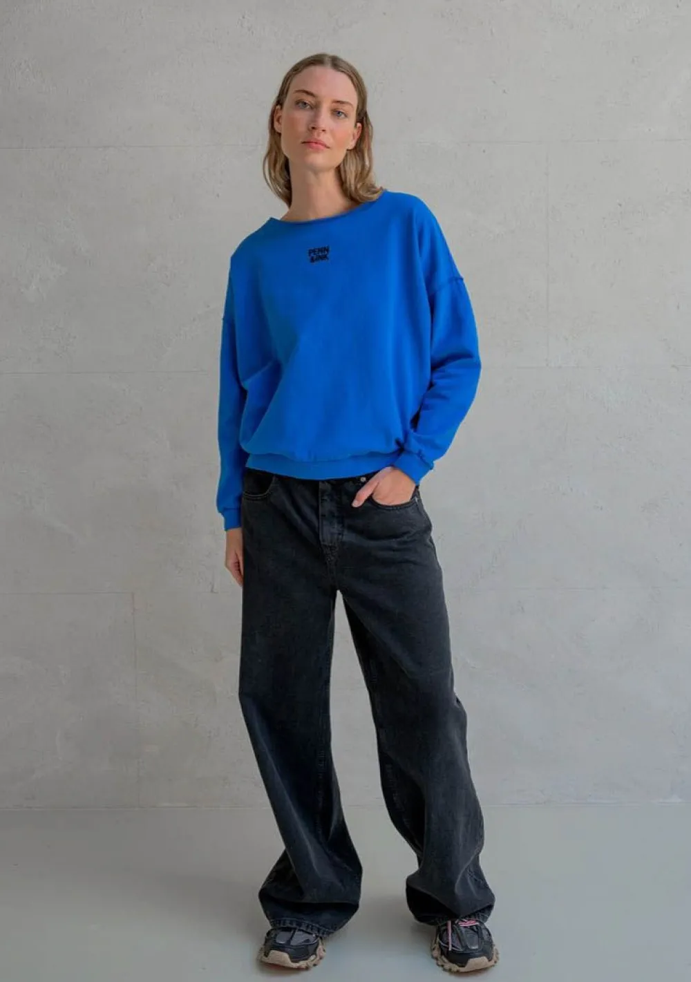 Sweaters|Truien>PENN & INK SWEATER Blauw