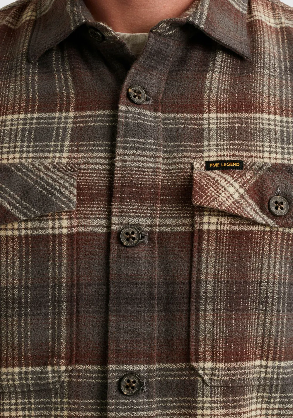 Overhemden>PME LEGEND OVERHEMD Rood