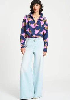 Blouses>POM AMSTERDAM BLOUSE Blauw