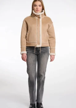 Jassen|Blazers & Jasjes>RINO EN PELLE LEER/SUEDE JACK Beige