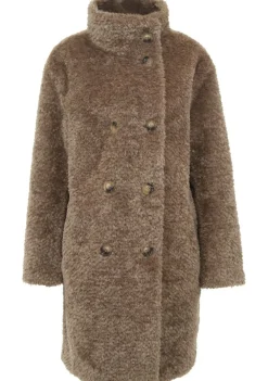 Winterjassen|Jassen>RINO EN PELLE MANTEL Bruin