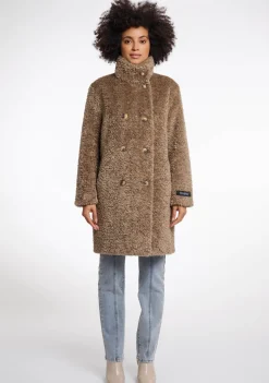 Winterjassen|Jassen>RINO EN PELLE MANTEL Bruin