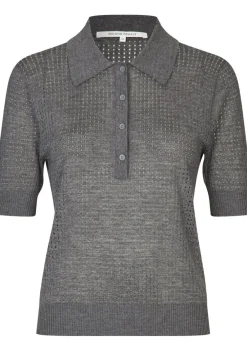 Truien>SECOND FEMALE TRUI KORTE MOUW Grijs