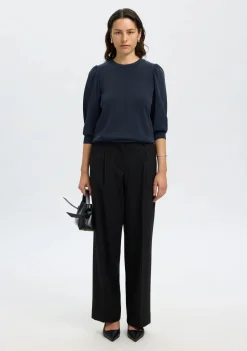 Sweaters|Truien>SELECTED FEMME SWEATER Blauw