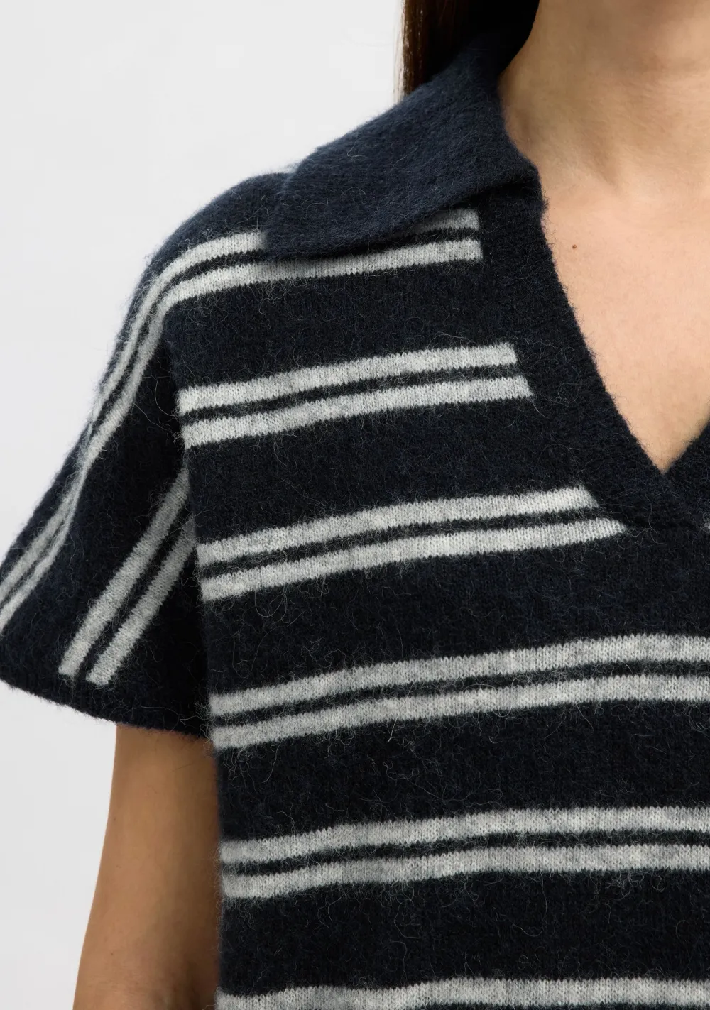 Truien>SELECTED FEMME TRUI KORTE MOUW Blauw