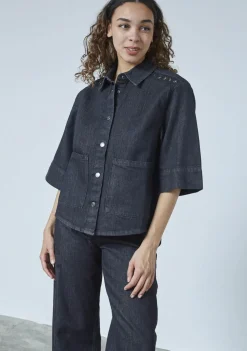 Blazers & Jasjes>SISTERS POINT DENIMJACK Zwart