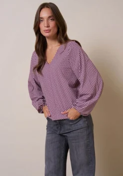 Blouses>STUDIO ANNELOES BLOUSE Paars