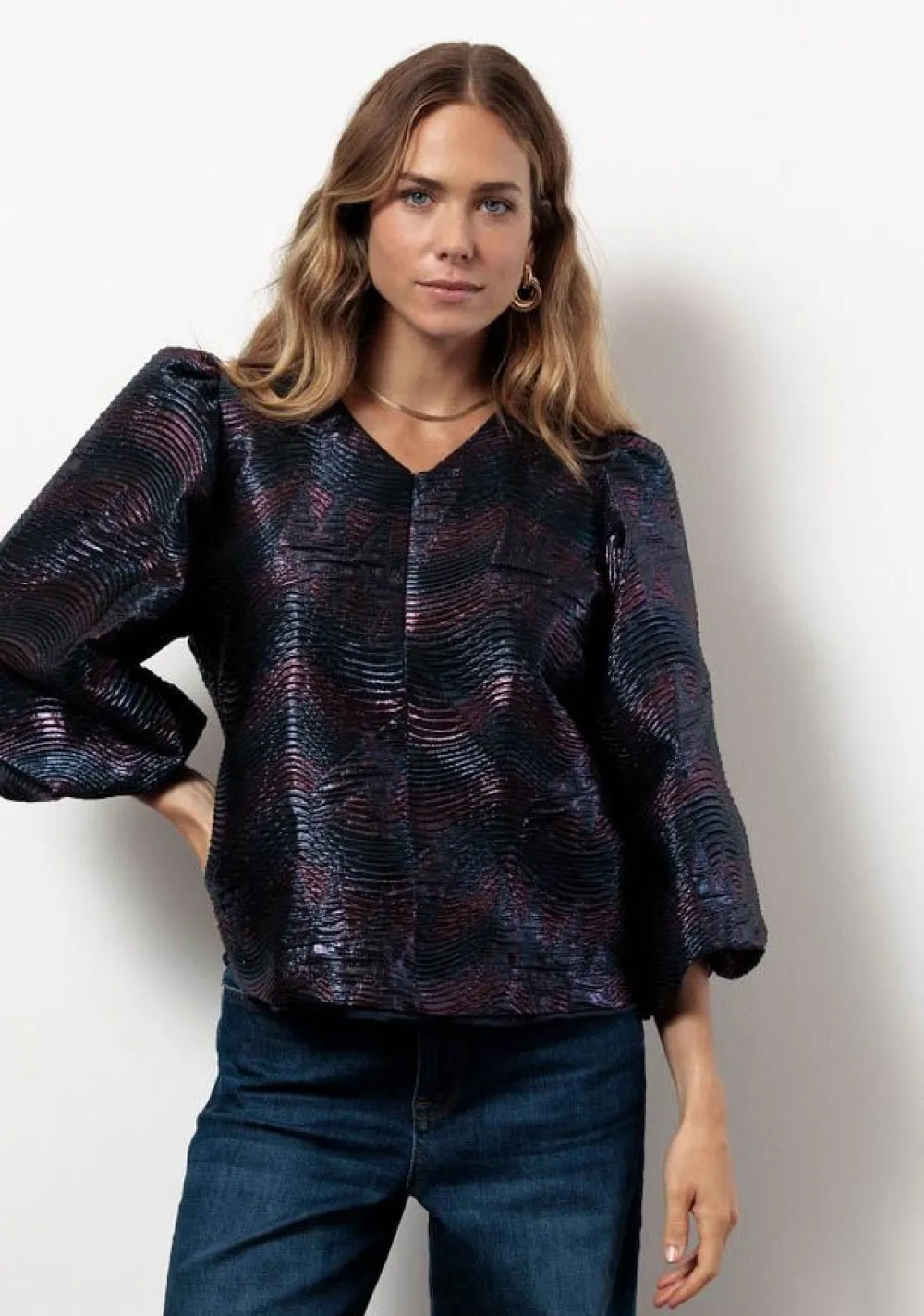 Blouses>STUDIO ANNELOES BLOUSE Blauw