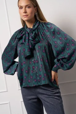 Blouses>STUDIO ANNELOES BLOUSE Groen